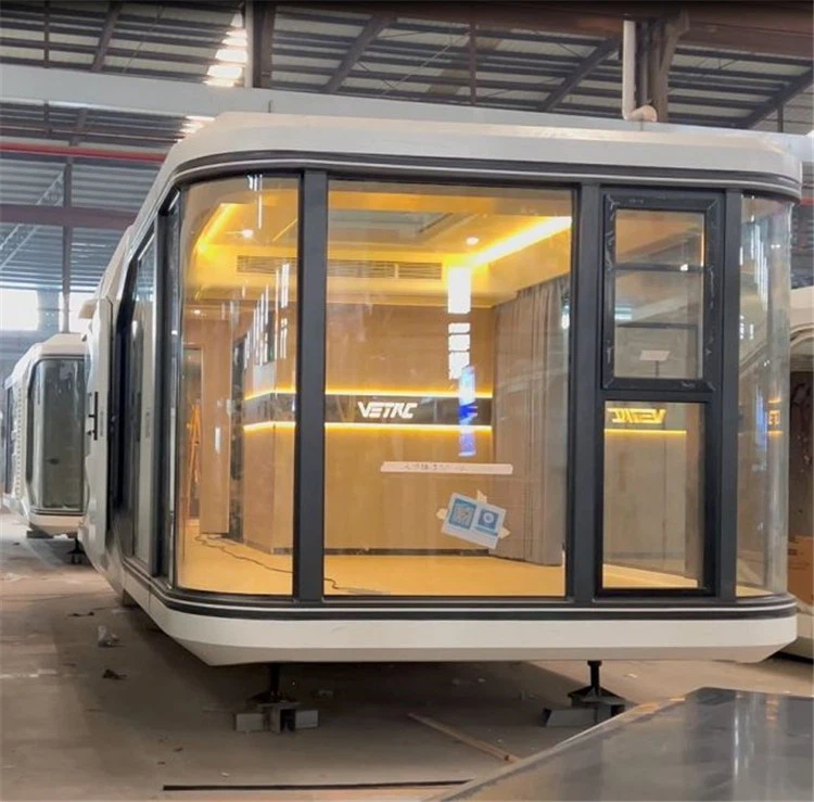 Prefabricated hotel outdoor capsule cabin room with toilet 7