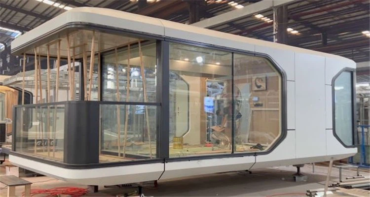Prefabricated hotel outdoor capsule cabin room with toilet 1