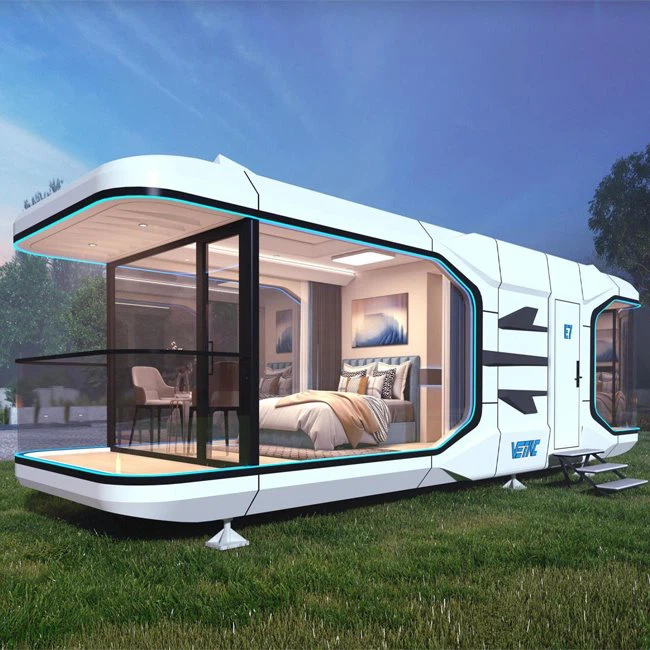 Cameră prefabricată în aer liber, cabină cu capsule de hotel, cu toaletă